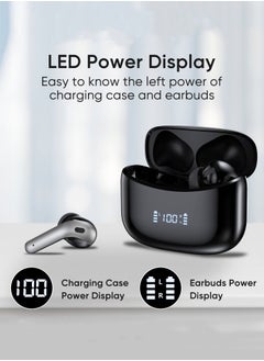 Garlo True Wireless Earbuds, Bluetooth Earphones 60H Playback, CVC Noise Cancelling with Wireless Charging Case, in-Ear Stereo Wireless Earphones Built-in Mic, LED Display, IPX7 Waterproof Sport Headphones  - Image 2