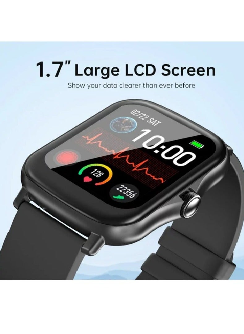 AROAQ Y20 Fitness Tracker Watch Compatible with Android Phones Heart Rate Monitor Sleep Monitor IP67 Waterproof 1.7 Touch Screen Smartwatch for Women Men - Image 2