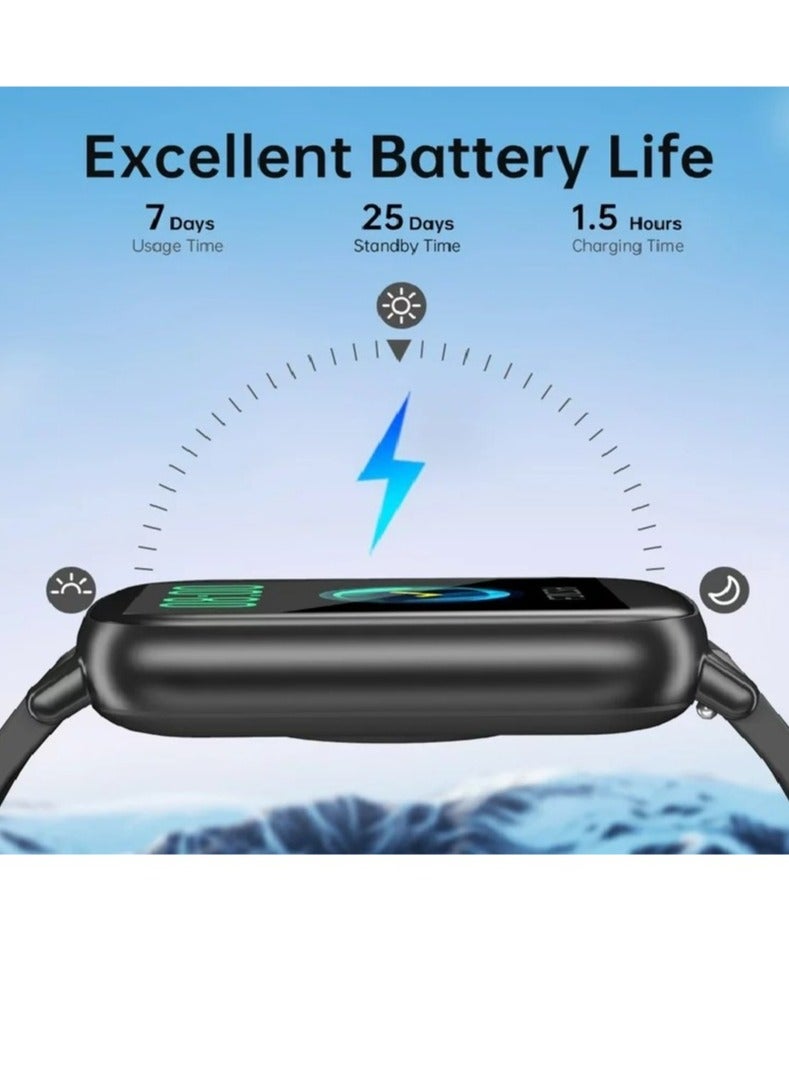 AROAQ Y20 Fitness Tracker Watch Compatible with Android Phones Heart Rate Monitor Sleep Monitor IP67 Waterproof 1.7 Touch Screen Smartwatch for Women Men - Image 3