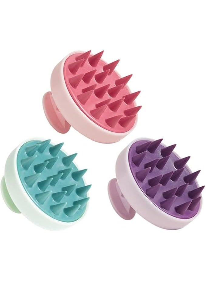Hair Scalp Massager Silicone Scalp Scrubber Shampoo Brush for Hair Growth/Dandruff Removal,Head Massager Exfoliator Scalp (3pcs) - Image 1