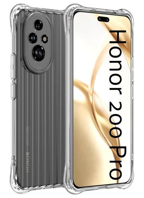 Case Compatible with Honor 200 Pro 5G Cover Ultra Thin Transparent Silicone Soft TPU Protective Airbag Anti-Shock Case