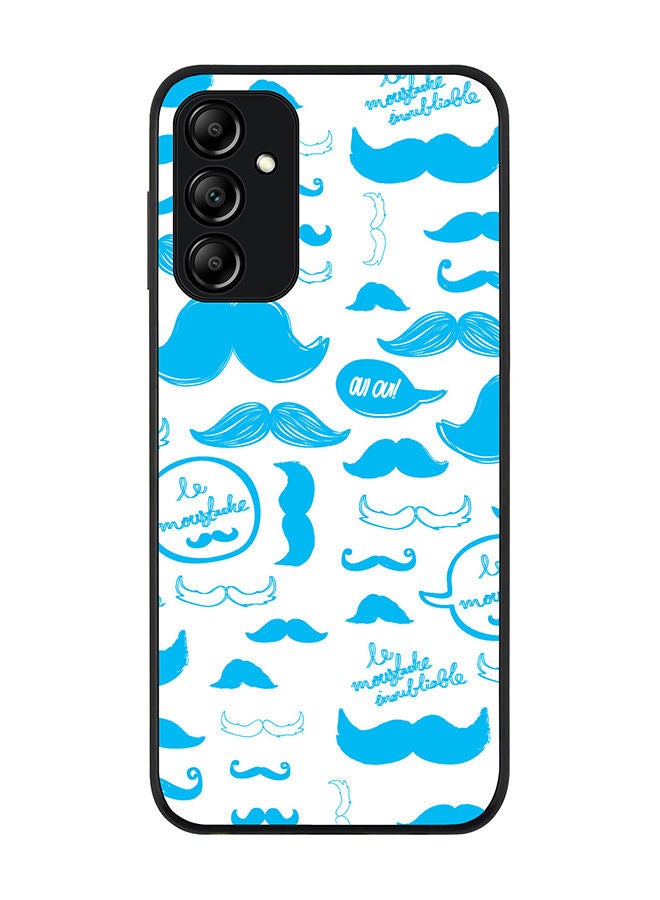 Stylizedd Rugged Black edge case for Samsung Galaxy A14 4G/5G Slim fit Soft Case Flexible Rubber Edges Anti Drop TPU Gel Thin Cover - Le Moustache  - Image 1