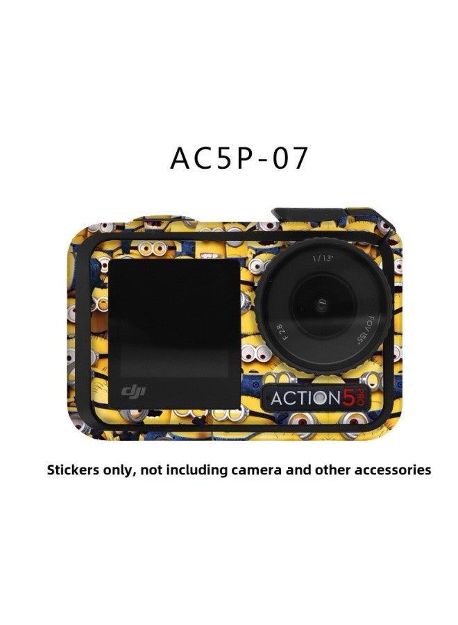 StartFly Suitable For DJI Action 5PRO Sports Camera Sticker Color Change Film No Glue Accessories-Color:Ac5-07 Sticker-Specifications:Dji Action 5pro+ Frame Complete Set  - Image 1