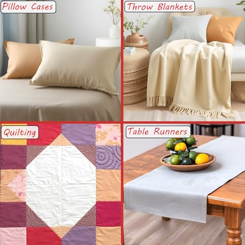 Barcelonetta | 100% Cotton Flannel Fabric | Super Soft | 180GSM, Medium Weight | Solid | Arts & Crafts | for Sewing (Baby Pink, 1 Yard) - Image 5