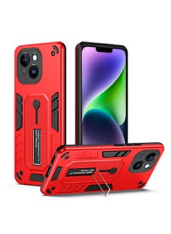 Case Cover For iPhone 14 Plus Variety Brave Armor Finger Loop Holder Phone Case Red
