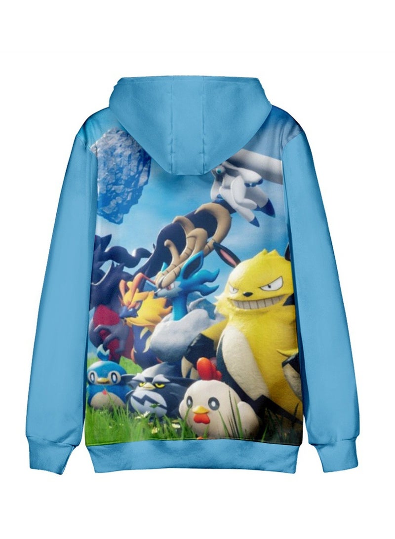 Palworld Phantom Beast Palu Animation Printed Hooded Sweatshirt for Adults and Children - Image 2