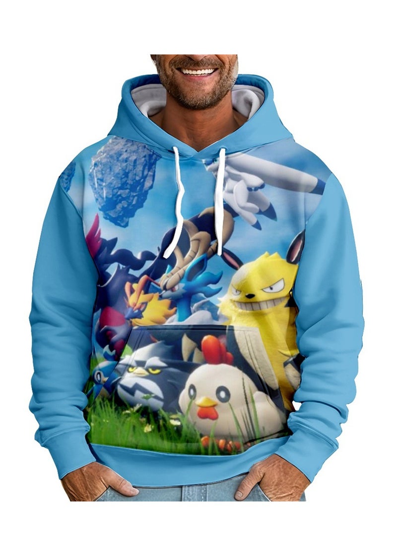 Palworld Phantom Beast Palu Animation Printed Hooded Sweatshirt for Adults and Children - Image 3