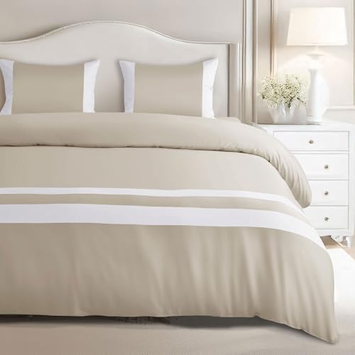 Spread Spain® Botanic Cotton 550 Thread Count Single Size Quilt Cover with Corner Loops & Openable Zipper (60X90) - Sand - Image 1