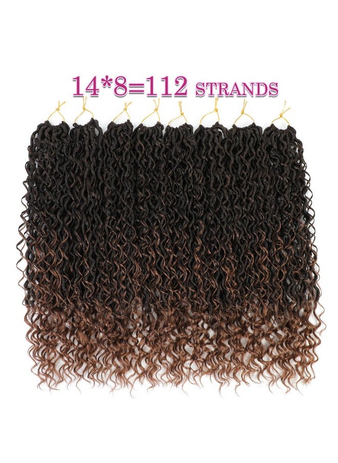 SAMBRAID 8 Packs Goddess Faux Locs Crochet Hair for Black Women, Goddess Locs Crochet Hair, Boho Style Locs, River Locs Crochet Hair with Curly Ends (18Inch, T30#, 8Packs)  - Image 4