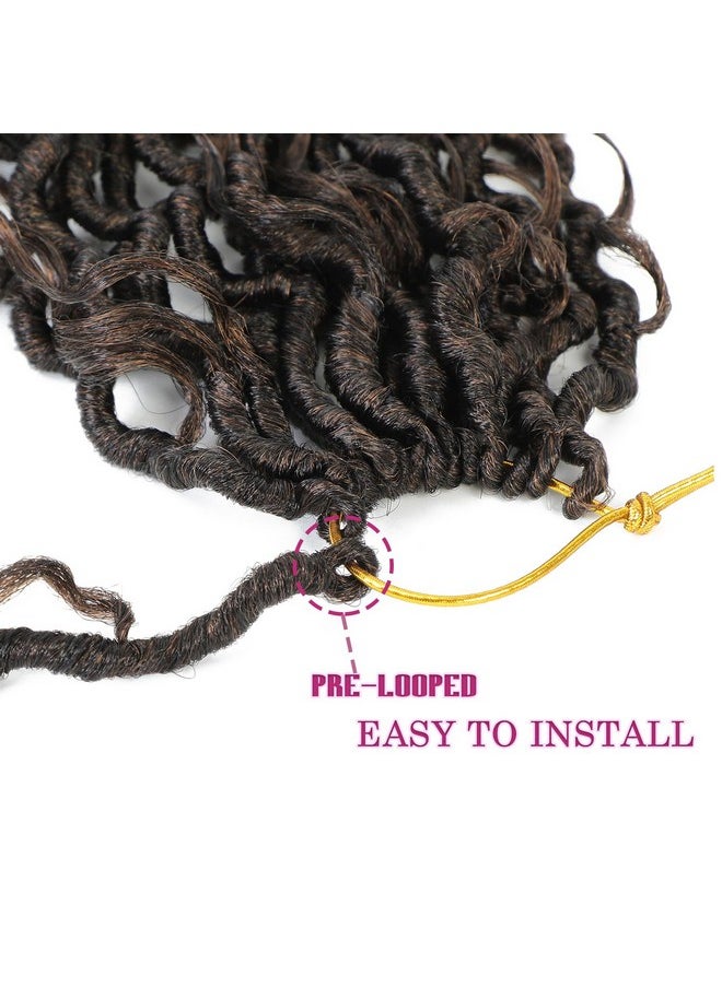 SAMBRAID 8 Packs Goddess Faux Locs Crochet Hair for Black Women, Goddess Locs Crochet Hair, Boho Style Locs, River Locs Crochet Hair with Curly Ends (18Inch, T30#, 8Packs)  - Image 5