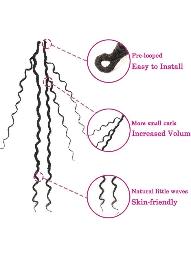 SAMBRAID 8 Packs Goddess Faux Locs Crochet Hair for Black Women, Goddess Locs Crochet Hair, Boho Style Locs, River Locs Crochet Hair with Curly Ends (18Inch, T30#, 8Packs)  - Image 3
