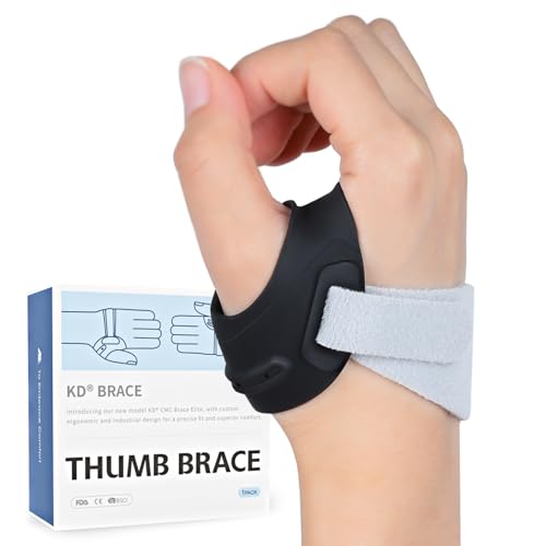 KD Thumb Brace Elite: CMC Thumb Support for Osteoarthritis and Arthritis Pain Relief - Fits Snugly Thumb Brace for Women Men (Small, Left Hand) - Image 1