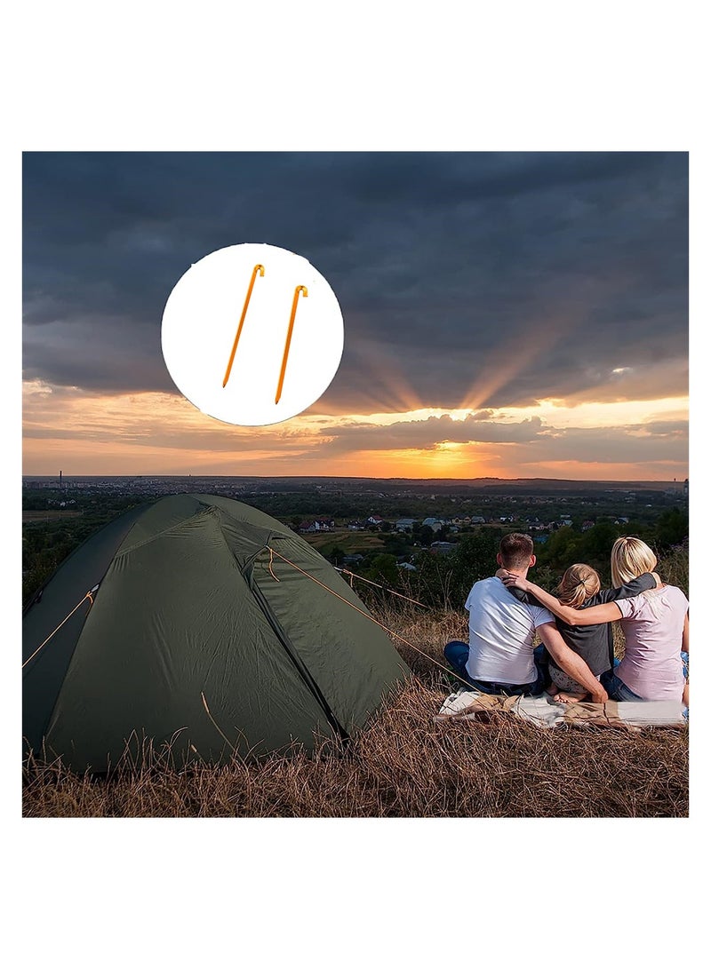KASTWAVE Tent Pegs 12Pcs Aluminium Alloy Tent Stakes with Storage Pouch Bag Heavy Duty Garden Nail for Outdoor Camping Awning Tarp Hiking Gardening Park Lawn Beach  - Image 3