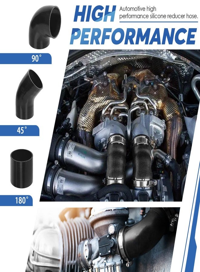 Glarks 4inch (102mm) ID Straight Coupler Silicone Hose 4inch(100mm) Length 4-Ply Reinforced High Performance with 2Pcs 105-127MM tainless Steel T-Bolt Clamp for Turbo, Intercooler and Intake - Image 5