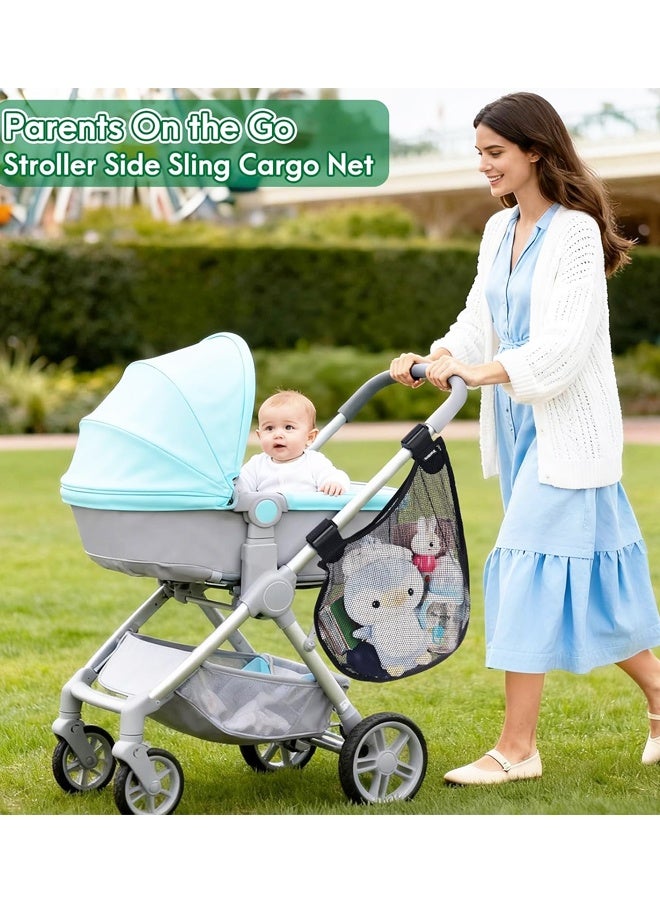 Universal Stroller Mesh Storage Bag, Baby Stroller Organizer Cargo Net - Image 3