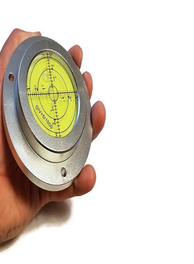 Preamer 4" High Accuracy Aluminium Housing Big Bullseye Level Bubble Spirit Level with Mounting Hole for RV Crane Pile Driver - Image 2