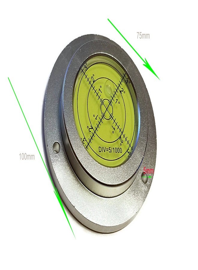 Preamer 4" High Accuracy Aluminium Housing Big Bullseye Level Bubble Spirit Level with Mounting Hole for RV Crane Pile Driver - Image 4