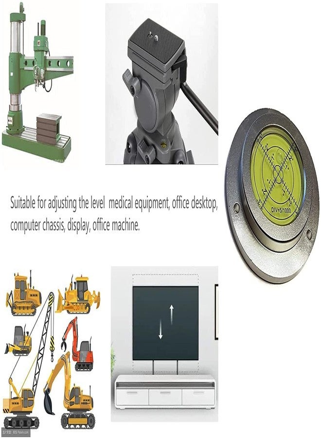 Preamer 4" High Accuracy Aluminium Housing Big Bullseye Level Bubble Spirit Level with Mounting Hole for RV Crane Pile Driver - Image 5