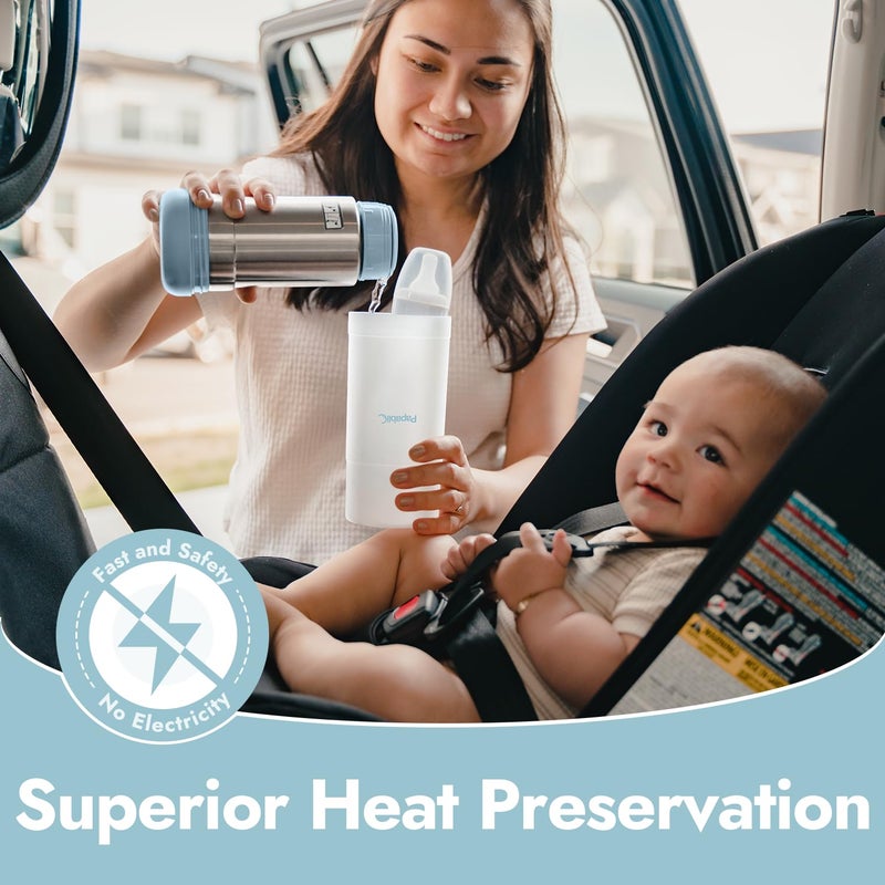 Papablic Portable Travel Baby Bottle Warmer On The Go, Fits Most Car Cup Holders, 12 oz - Image 2