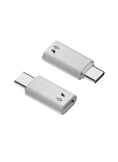 2 Pack USB C to Lightning Microphone Adapter, USB C Male to Lightning Female Adapter for Wireless Lavalier Microphone for iPhone 16/15 Plus Pro Max, iPad Pro/Air, Not for Headphone/Data(-White)