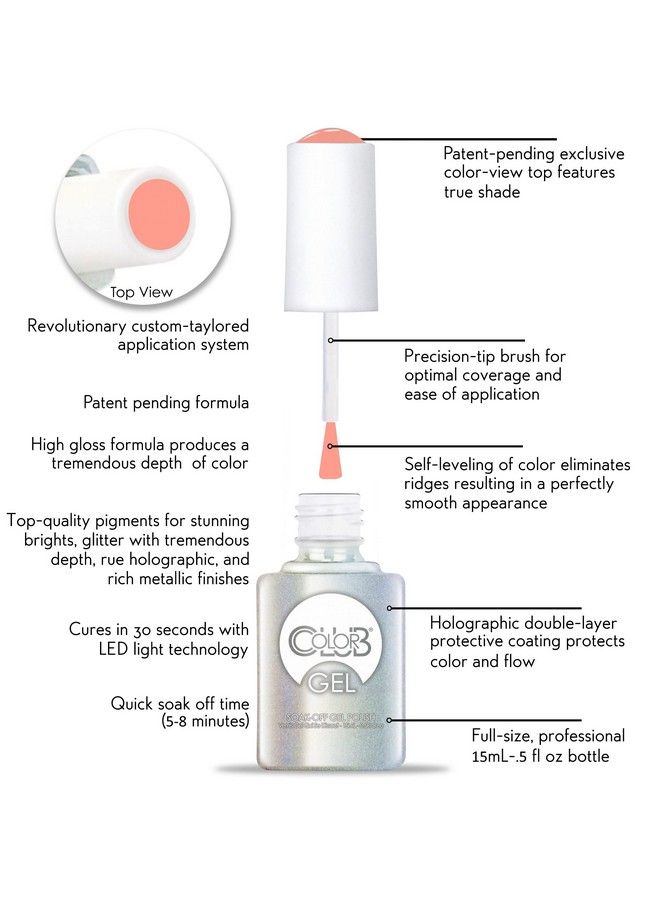 Color Club East Austin Nail Gel Pastel Neon Coral Color Polish.5 Fl Oz (15 Ml) - Image 5