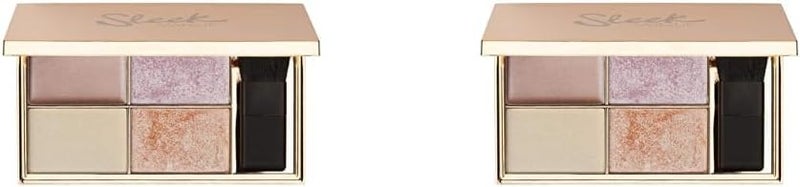 باليت تمييز سليك ميك أب بأربعة ظلال متلألئة لإشراقة قوية تدوم طويلاً وخفيفة الوزن لون مكثف سولستيس 9 جرام عبوة من 2