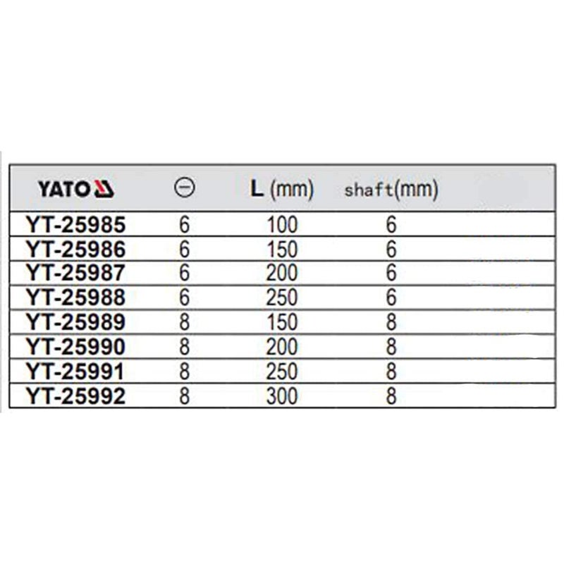 Yato yt-25986 Slotted Screwdriver 6 x 150 mm Go Through 6150 CRV - Image 2