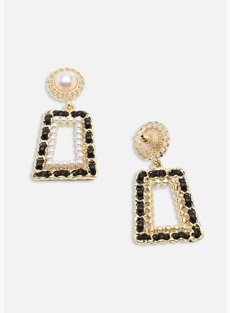 SOHI Gold Plated Party Pearls Drop Earring For Women