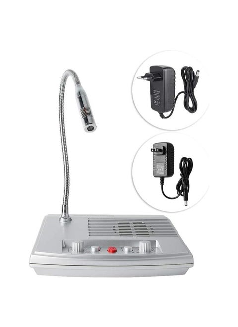 Dual Way Intercommunication Microphone, Counter Window Intercom Mic Speaker with Automatic Call Control and High Speech Resolution for Bank Office Hospital Station Shop US