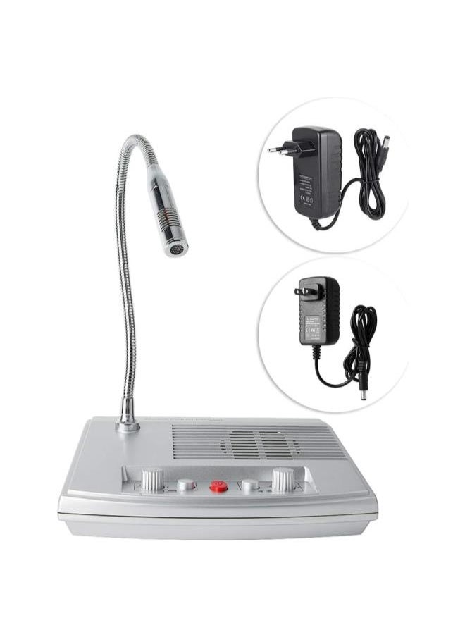 WYBOT - Dual Way Intercommunication Microphone, Counter Window Intercom Mic Speaker with Automatic Call Control and High Speech Resolution for Bank Office Hospital Station Shop US - Image 1