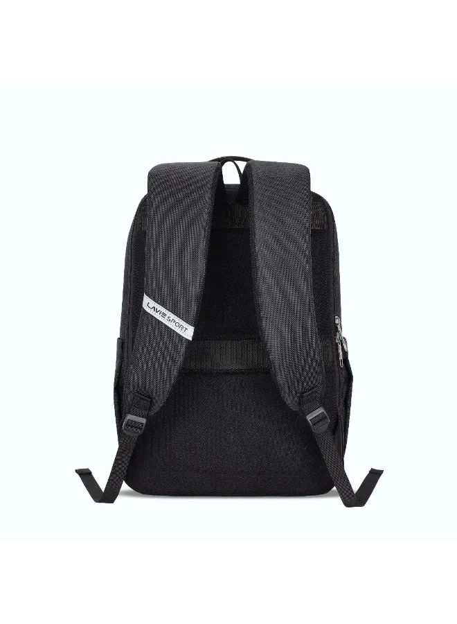 Lavie  Sport Vogue Laptop backpack 17L |Multifunctional Laptop Backpack with Trolley sleeve For Men & Women (BLACK/CHOCO)  | Best Price UAE