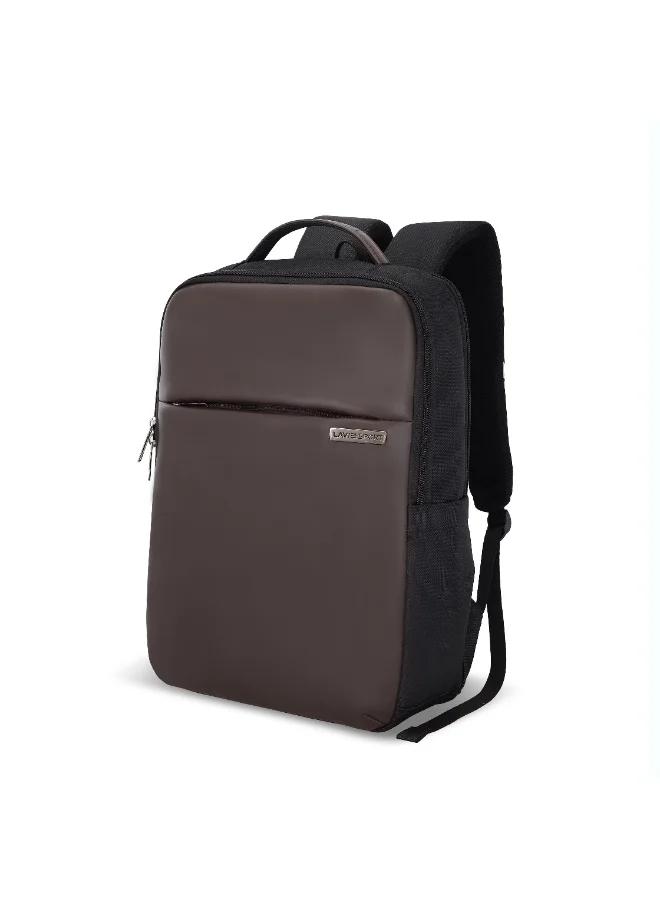 Lavie  Sport Vogue Laptop backpack 17L |Multifunctional Laptop Backpack with Trolley sleeve For Men & Women (BLACK/CHOCO)  | Best Price UAE