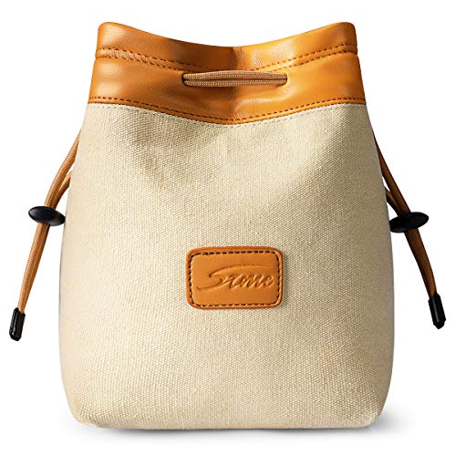 S-ZONE Soft Camera Bag DSLR Insert Handbag Drawstring Lens Case Compatible with Canon Nikon Sony - Image 1