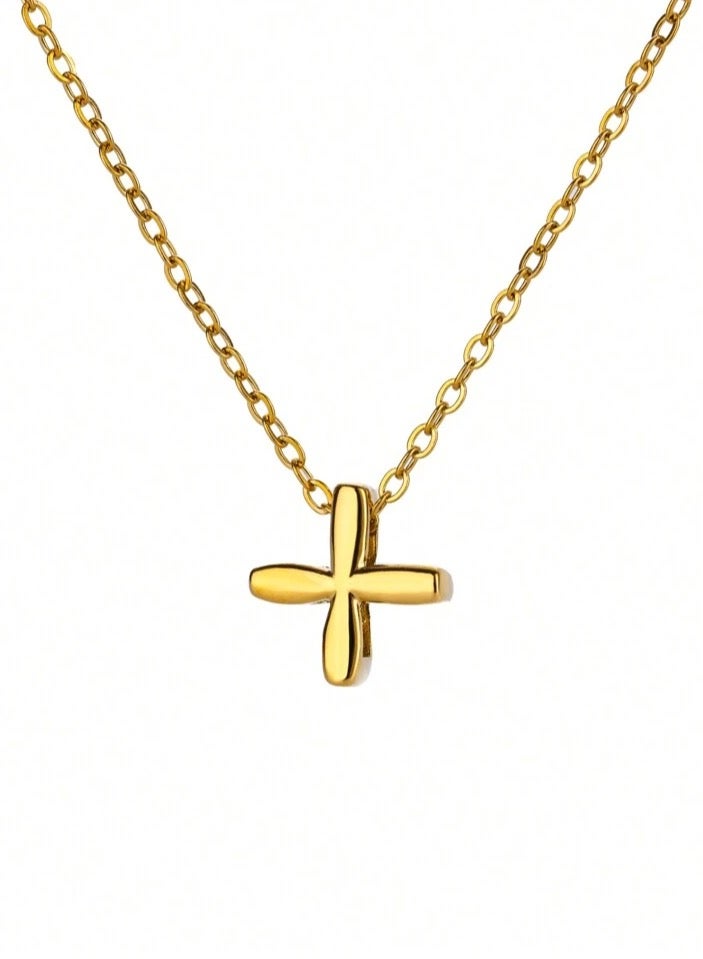 إيكوال سلسال نسائي مصنوع من الاستانلس ستيل مطلي باللون الذهبي