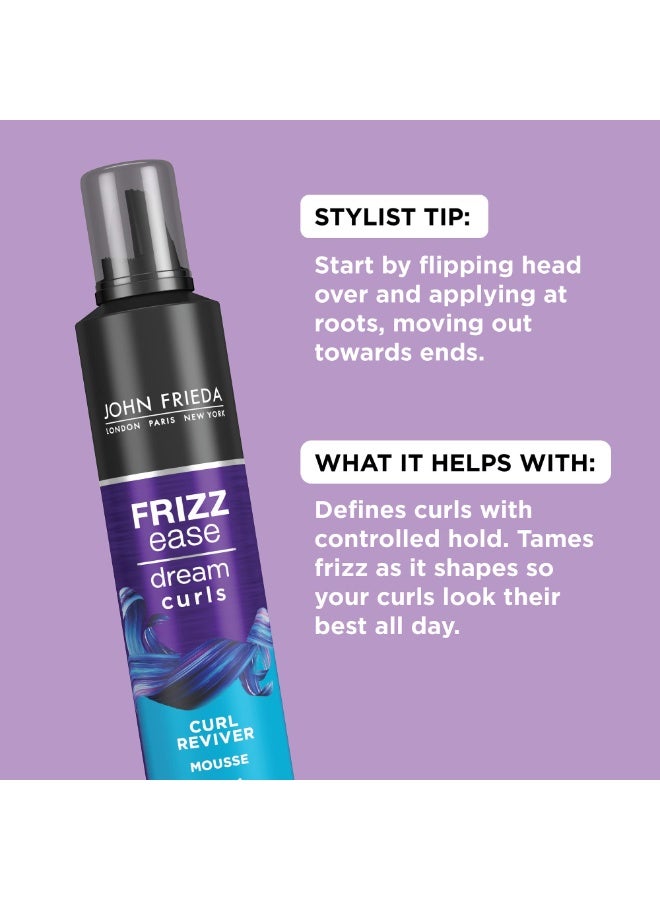 John Frieda Frizz Ease Dream Curls Curl Reviver Mousse – Defines Curls & Controls Frizz with Heat Protection – 200ml - Image 2