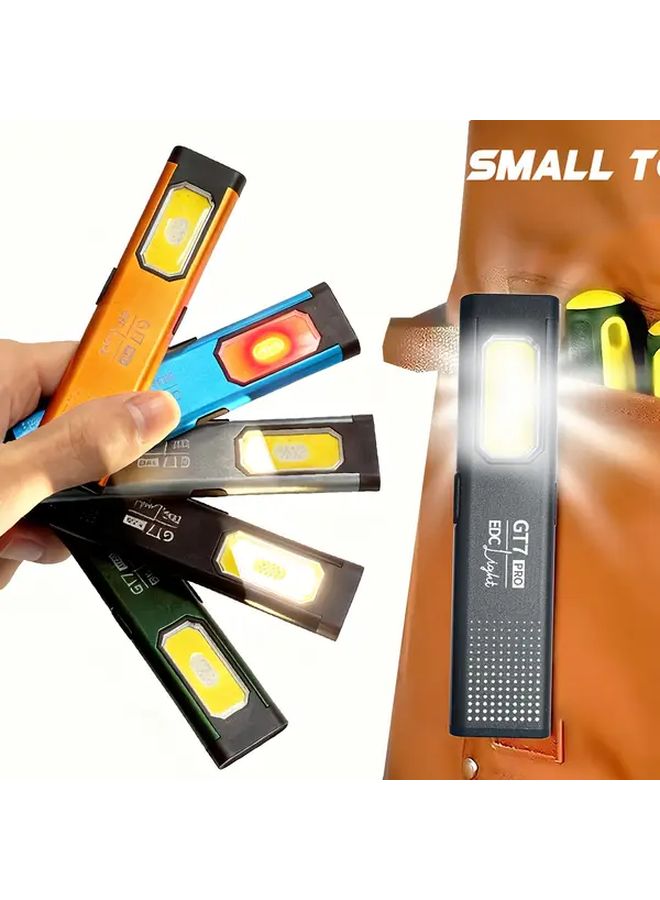Blue Mini COB LED Work Lamp Portable Magnetic Charging Emergency Light - Image 2