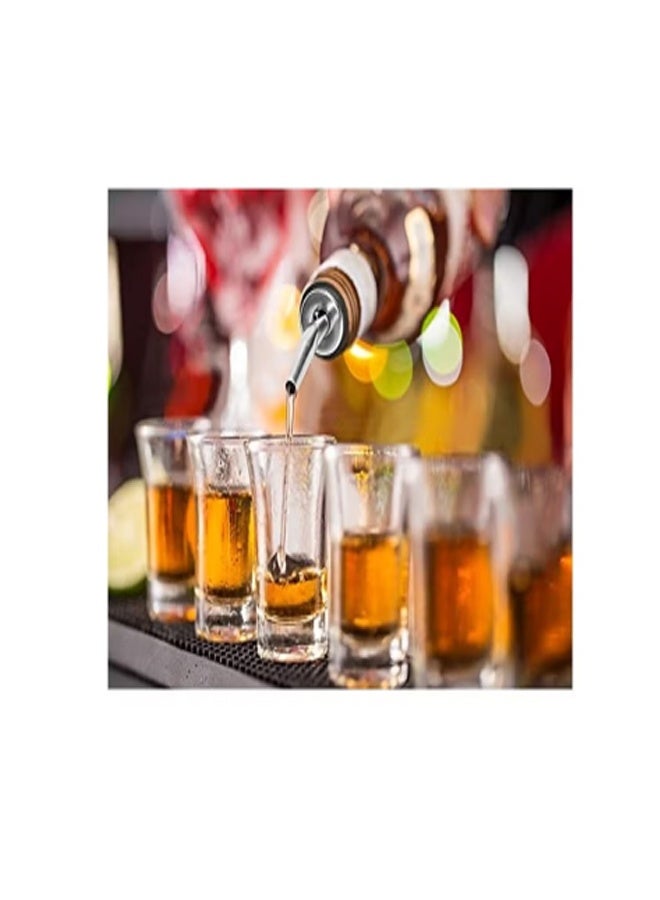 12 كوب كلاسيكي لشرب الكوكتيلات، فوهات مخروطية من الفولاذ المقاوم للصدأ - مع أغطية مطاطية واقية من الغبار، مناسبة للكحول وزيت الزيتون وإكسسوارات البارمان - Image 5