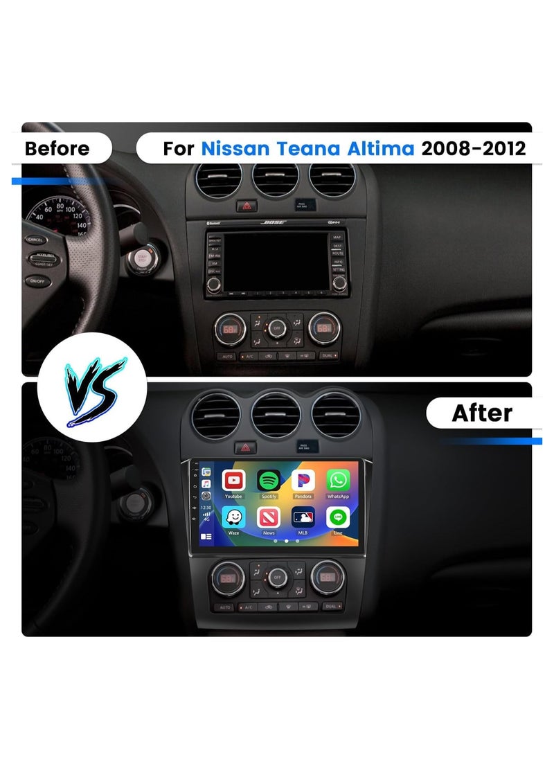SHEZA STAR - Android Car Stereo for Nissan Altima 2008 2009 2010 2011 2012 1GB RAM 32GB ROM 9 Inch MirrorLink WiFi BT, DSP IPS Touch Screen with AHD Camera Automatic AC - Image 1