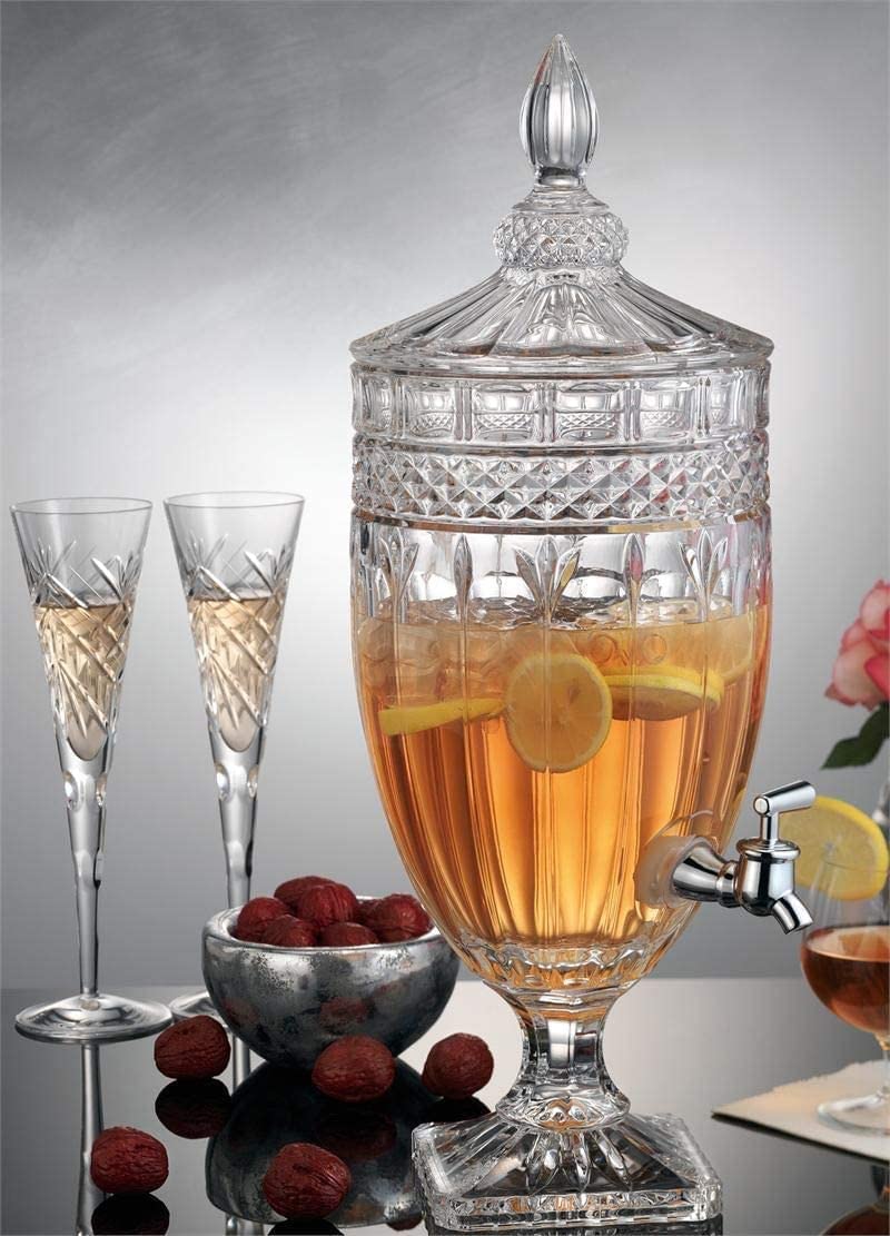 ARUZEN Glass Dispenser with Cork Lid Glass Beverage Dispenser with Cork Lid Fun Party Entertainment Home Kitchen Glassware Water Pitcher for Juice Beer Kombucha Cold Drinks 2 Liter - Image 5
