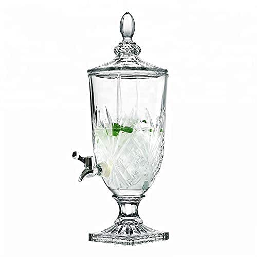 ARUZEN Glass Dispenser with Cork Lid Glass Beverage Dispenser with Cork Lid Fun Party Entertainment Home Kitchen Glassware Water Pitcher for Juice Beer Kombucha Cold Drinks 2 Liter - Image 2