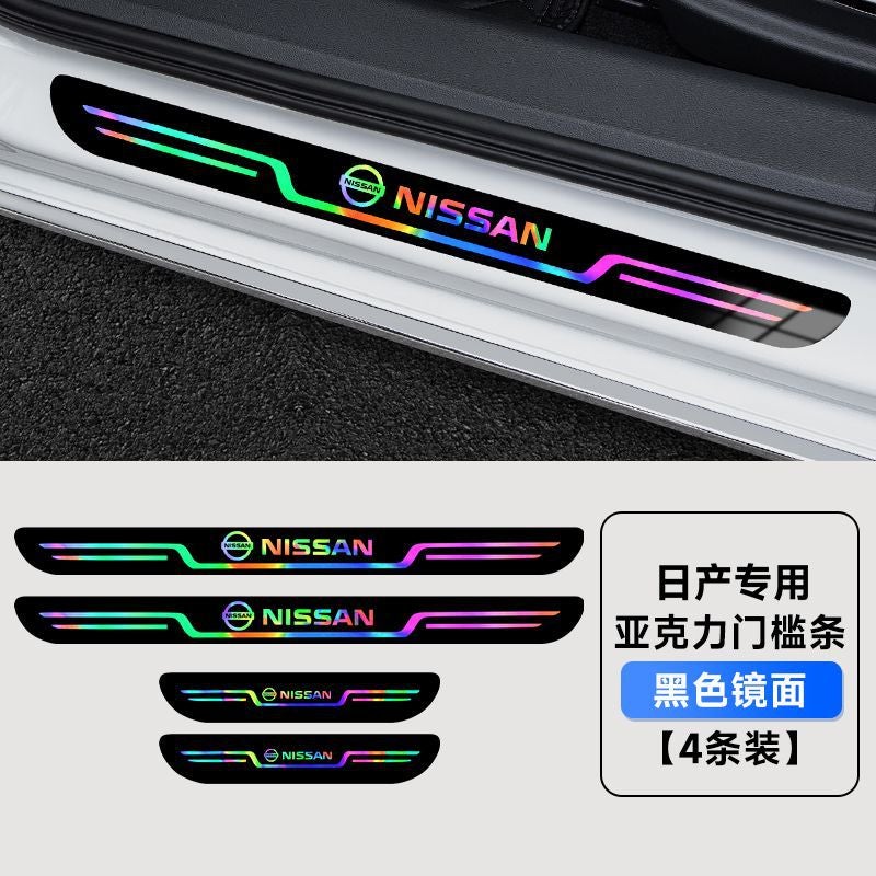 Car Door Sill Anti-Stepping Strip Anti-Scratch Sticker Protective Strip Acrylic Protective Strip Universal Anti-Collision Strip Decorative Supplies - Image 1
