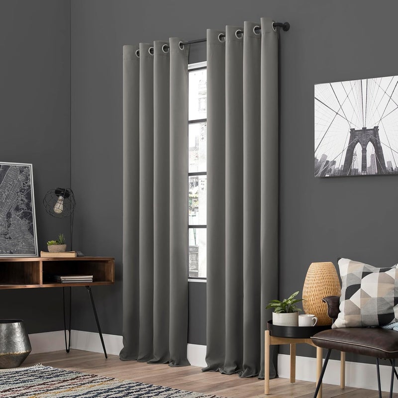 صن زيرو حزمة من 2 ألواح ستائر Soho عالية الكفاءة في استهلاك الطاقة ومانعة للضوء، مقاس 54" × 96"، لون أزرق دينيم - Image 5