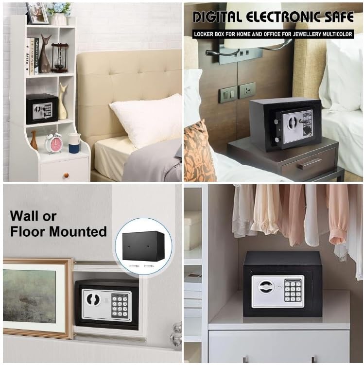 Dotpot Small Electronic Safe/Safe Locker/Safe Box/Electronic Safe Lockers for Home and Office Size- (23X17X17) cm Multicolor - Image 2