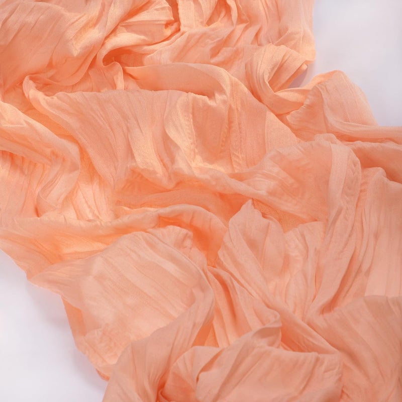 MLMC 3 Pack Peach Cheesecloth Table Runner 10ft Summer Rustic Gauze Cheese Cloth Table Runner 35x120 Inches for Wedding Bridal Baby Shower Party Decor - Image 5
