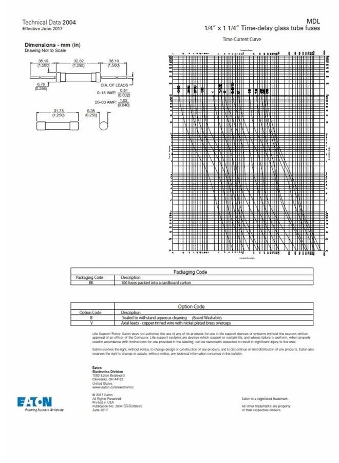 Bussmann MDL-1 Glass Fuse 1 Amp 250 Volt Time Delay (Slo-blo) 3AG 1/4 x 1-1/4 (5 pack) - Image 4