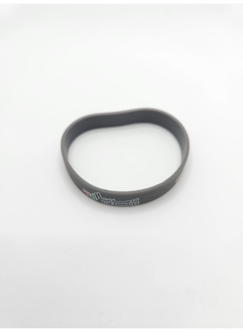 Acnor "UAE Flag Silicone Wristband – Silver Bracelet with The Emirates Logo – Unisex National Pride Accessory" - Image 2
