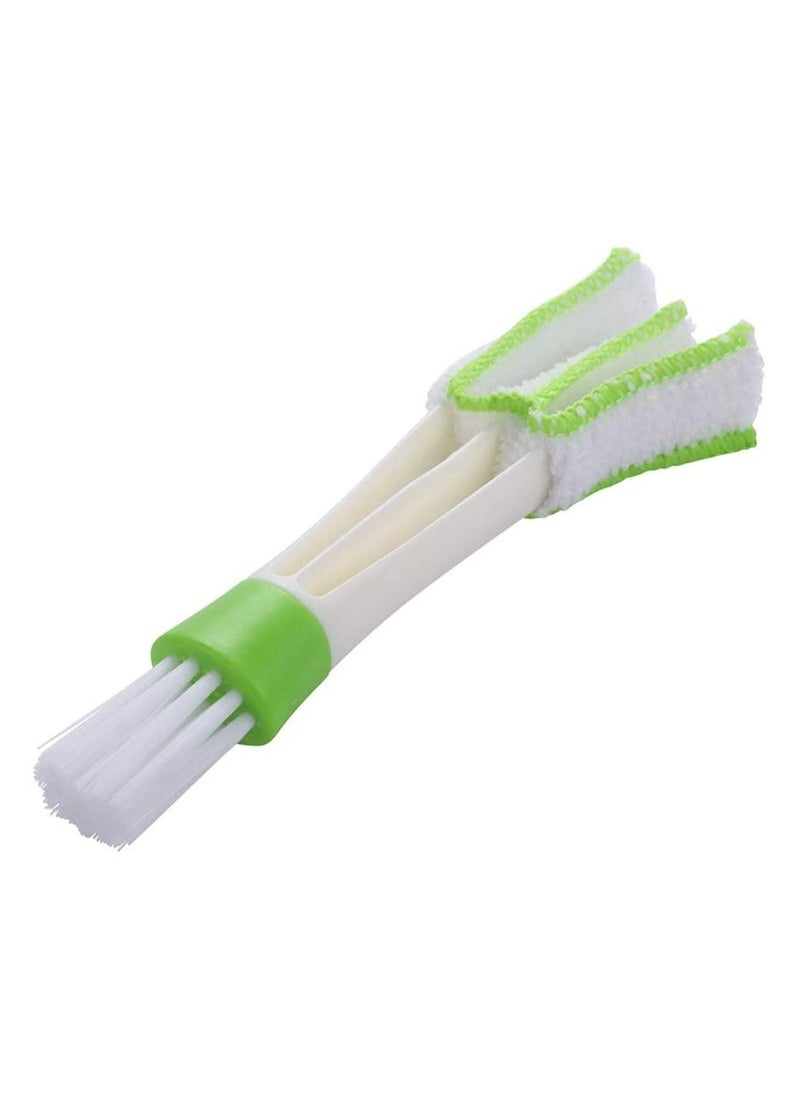 Smart Innovation - Microfiber Car Interior Air Conditioner Vent Cleaning Tool Window Blinds Cleaner Duster Brush Green - Image 1