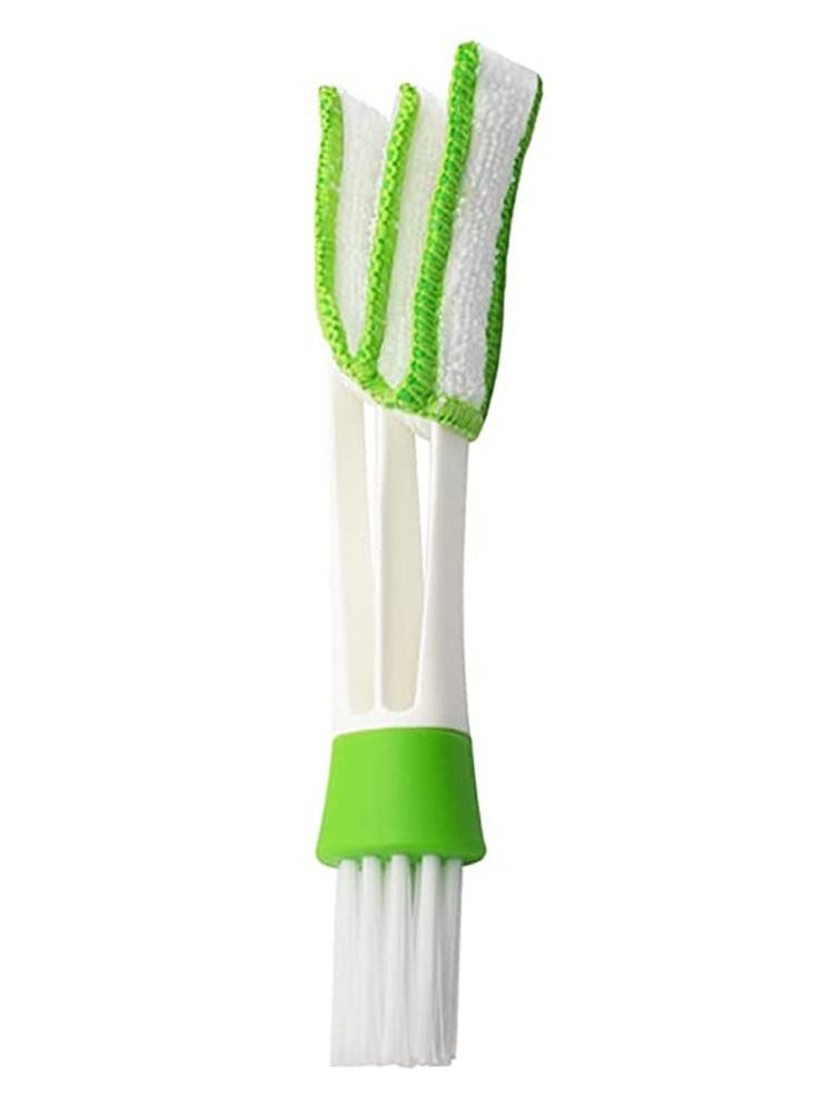Smart Innovation - Microfiber Car Interior Air Conditioner Vent Cleaning Tool Window Blinds Cleaner Duster Brush Green - Image 1