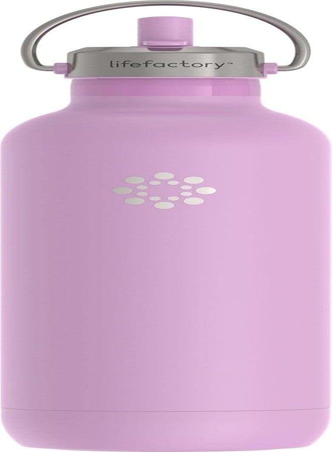 Lifefactory Stainless Steel Vacuum Insulated Sports Bottle with Straw Cap, 32 Ounce, Pink - Image 1