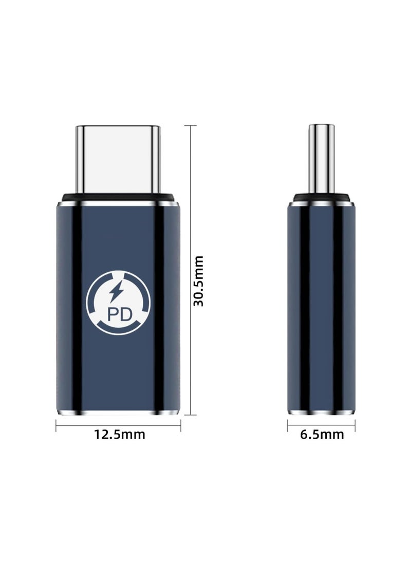 FIRST PRO - 2 Pack USB-C Male to Lightning Female Adapter, USB Type C to Lightning Connector for iPhone 15/15 Plus/15 Pro/15 Pro Max,iPad Air, Support PD Fast Charging and Data Transfer (Bright Blue) - Image 1